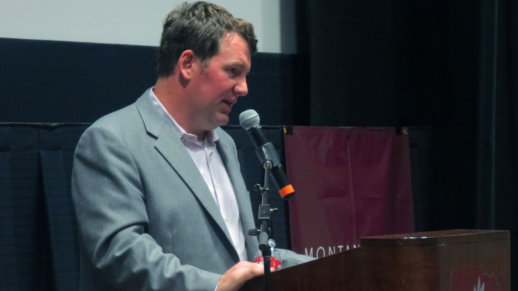 Kevin Van Valkenburg speaking from the podium 