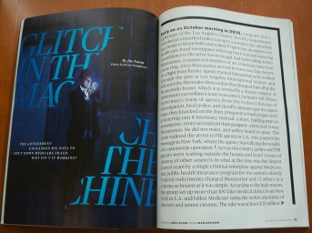 photo of article layout in magazine