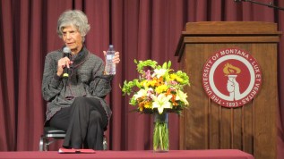 Susan Stamberg took questions from the audience after her talk. 